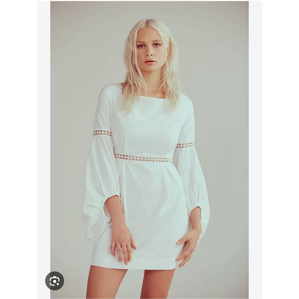Women's Free People Coming Full Circle Cutout Balloon Sleeve Bohemian Minidress